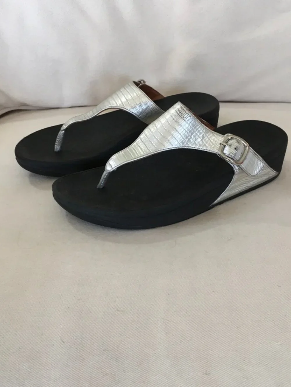 Fitflop Silver Thong Sandal